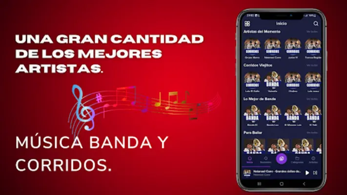 Musica Banda y Corridos android App screenshot 4