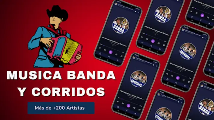 Musica Banda y Corridos android App screenshot 5